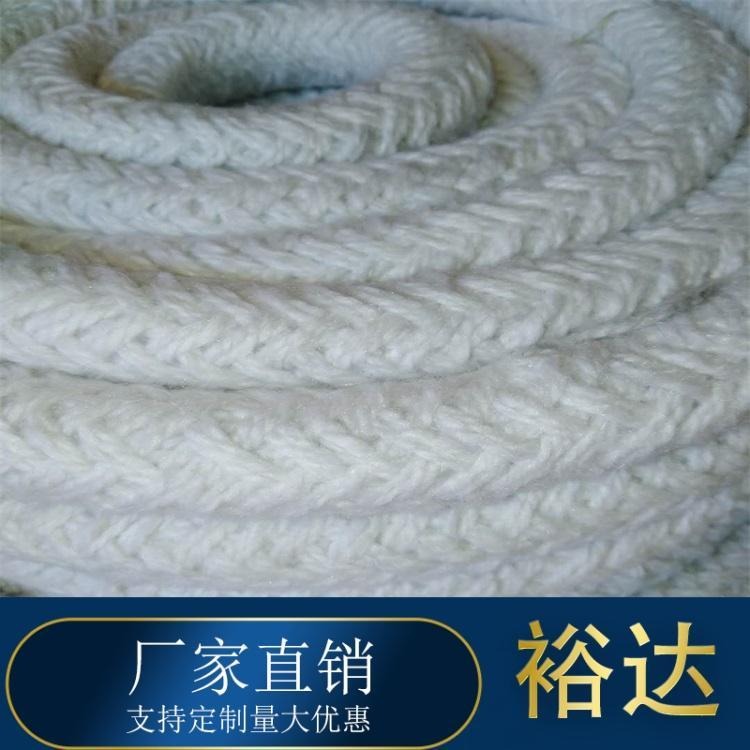 陶瓷纤维绳 耐高温陶瓷纤维绳 裕达厂家直销高强度纤维圆绳 品质保证 货源充足