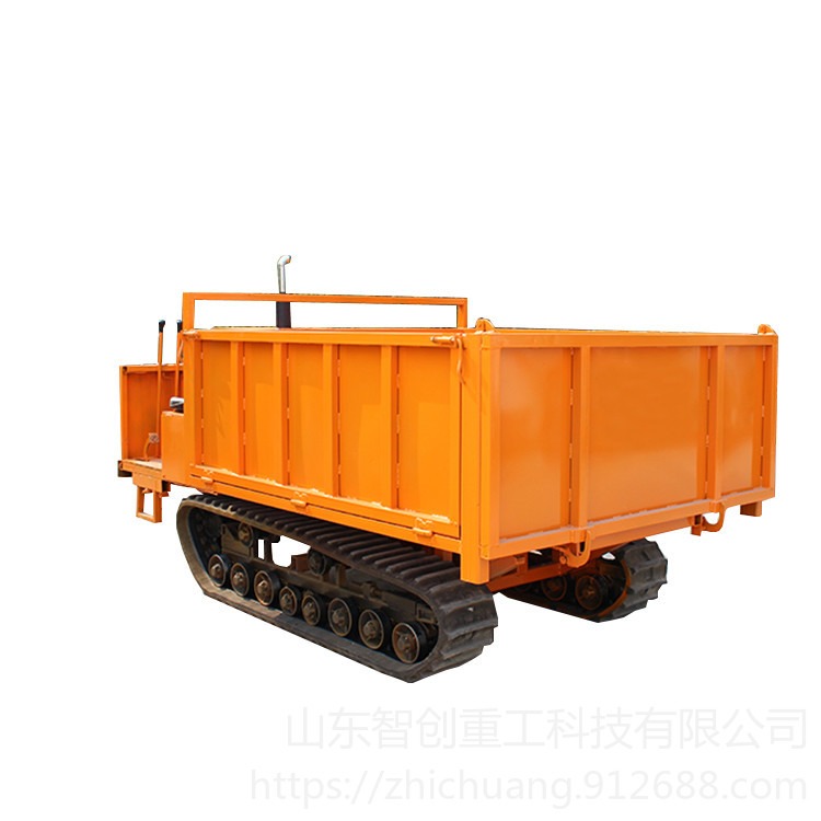 智创ZC-1 1  柴油机农用履带运输车单缸小型全地形3吨履带式运输车搬运车