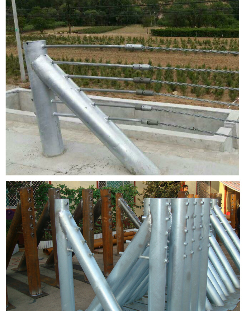 厂家供应 钢丝绳网边坡防护网护栏 来电可定制特殊规格 缆索护栏示例图7