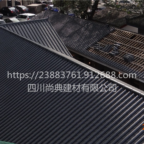广东中式仿古瓦，钢结构坡屋面瓦，新型免烧琉璃瓦现货批发