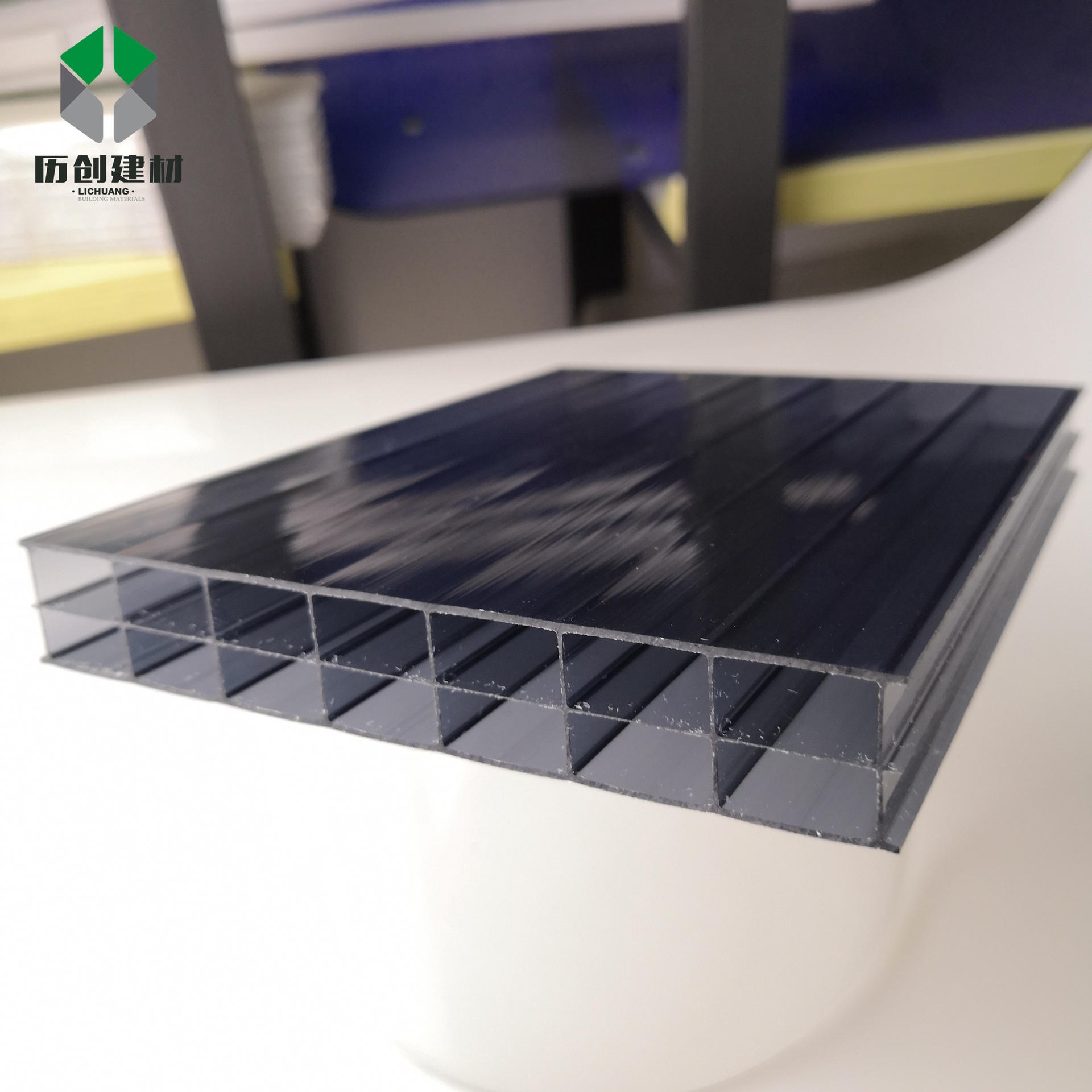双层PC阳光板透明雨棚大棚用聚碳酸酯14mm三层四层中空阳光板