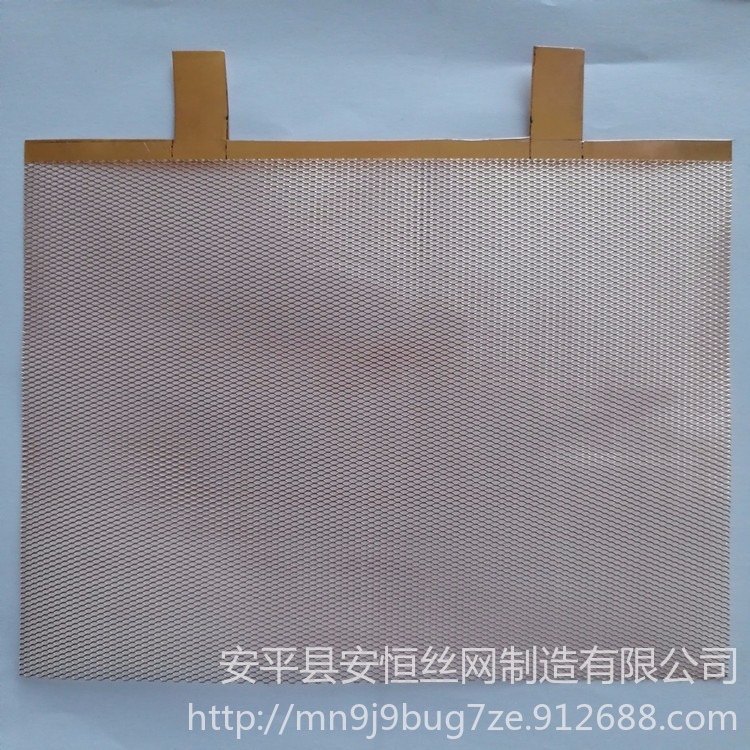 菱形孔电极紫铜板网 0.3mm厚紫铜板拉伸网 6x12mm孔径斜拉铜板网 电极铜板网生产厂家