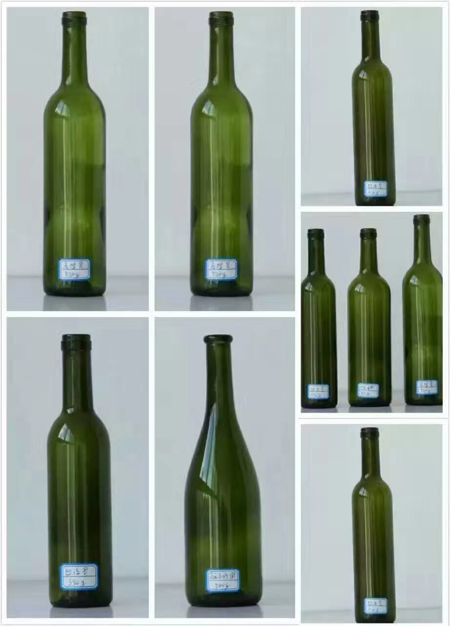 绿色 蓝宝石酒瓶500ml 圆形 蓝色瓶 玻璃瓶 蓝色酒瓶示例图3