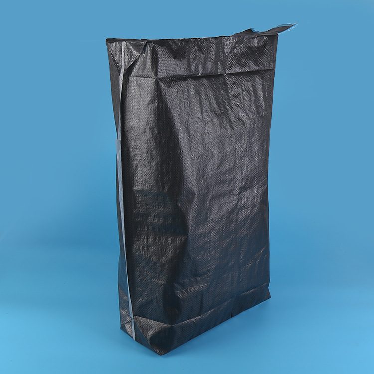 厂家直供防水自封粉体颗粒包装编织袋 黑色石膏粉包装阀口袋定做示例图7