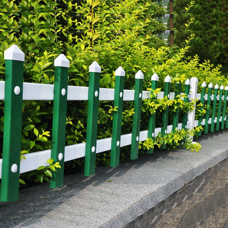 pvc草坪护栏市政绿化草坪隔离护栏小区道路社区园林绿化栏杆塑钢pvc
