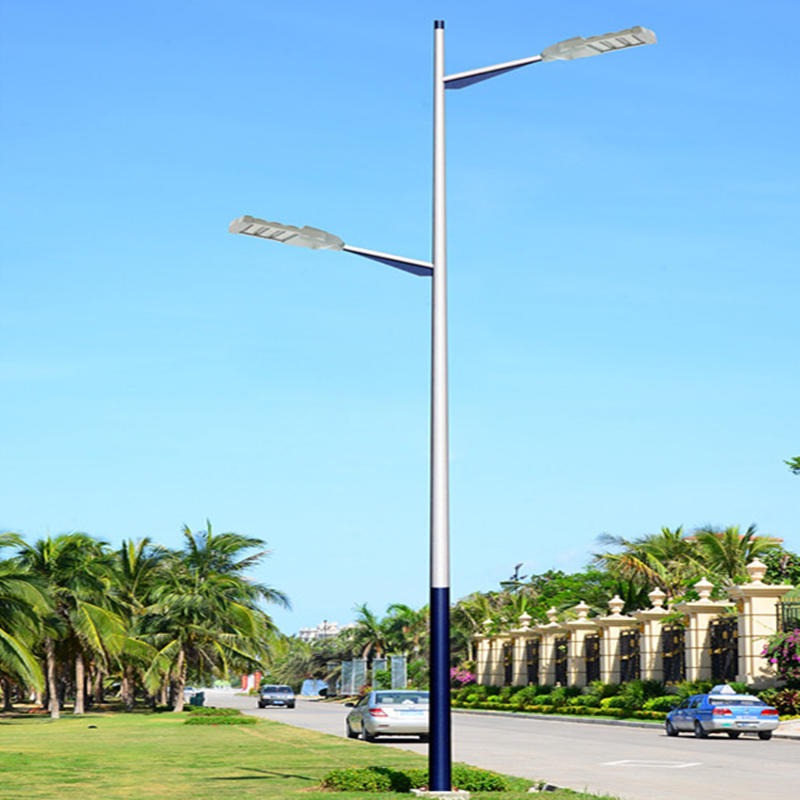九江乡村道路双臂路灯供应 8米高低臂路灯 路灯照明厂家图片