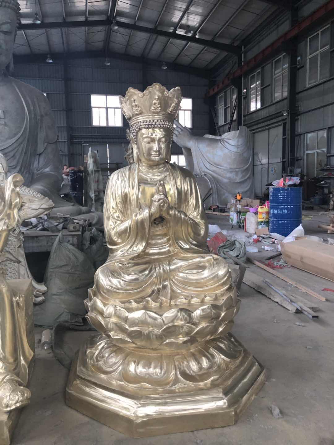 佛像 本厂专业生产精品玻璃钢贴金地藏王佛像 铸铜地藏王菩萨 铜雕地藏王佛像