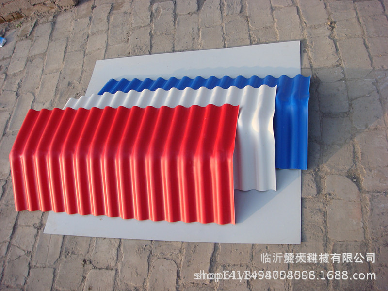 厂家直销 滨州防腐瓦 塑钢瓦 APVC复合树脂瓦 PVC防腐阻燃屋面瓦示例图7