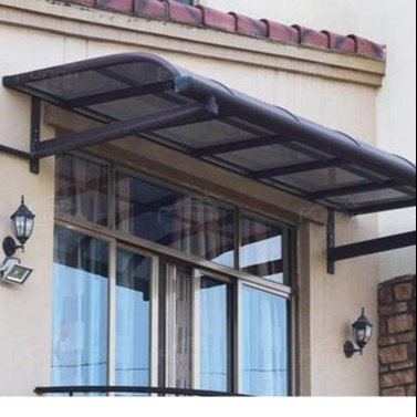 小区别墅停车场入口雨棚 防晒雨棚露台棚 室外透明玻璃雨棚图片