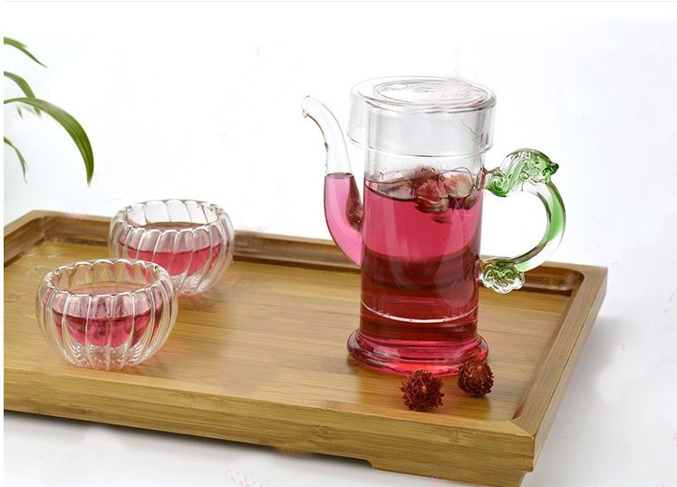 耐热玻璃茶具龙把红茶壶透明耐高温过滤内胆花茶壶龙把玻璃分茶壶示例图5