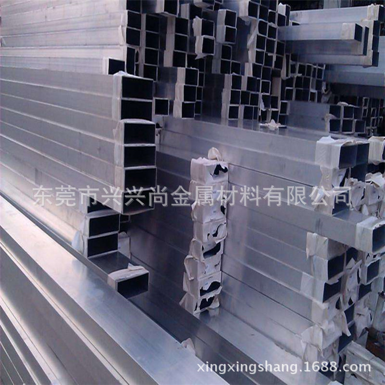 6063铝方管 工业用无缝铝方管 6061铝扁管 铝方通型材厂家直销图片