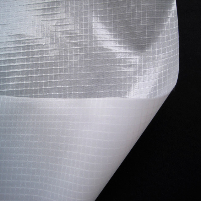 防水袋用格子牛津布全贴0.1mmTPU膜 牛津布全贴防水膜图片