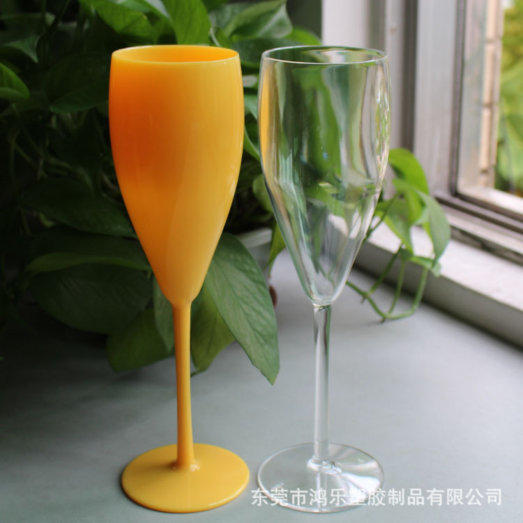厂家定制AS透明塑料高脚杯250ml高脚葡萄酒杯亚克力派对红酒杯示例图9