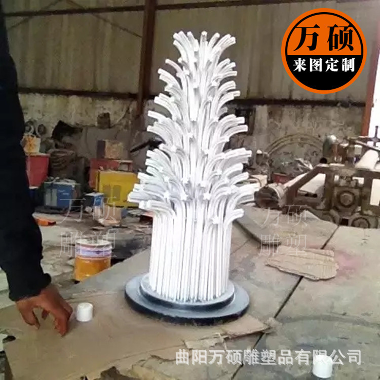 不锈钢美陈雕塑 金属发光树雕塑定做 304 201不锈钢异形雕塑制作示例图9
