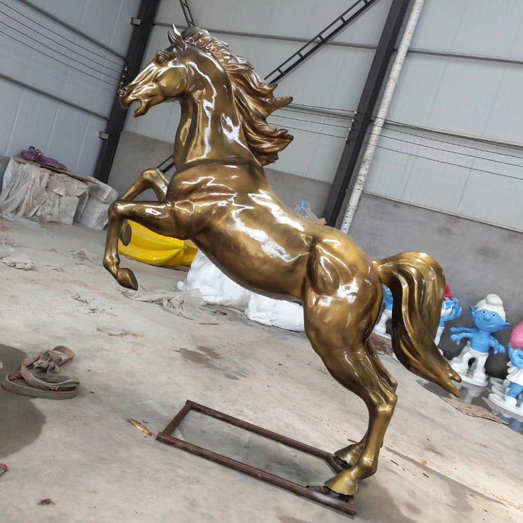 佰盛 大型铜奔马雕塑厂家 铜奔马模型 铸铜奔马雕塑 广场奔马摆件图片