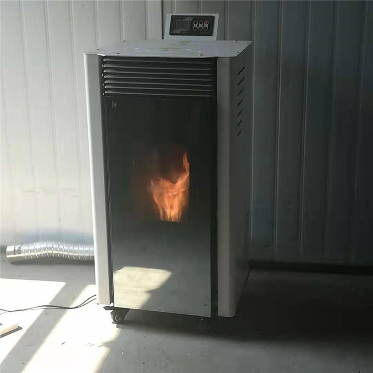 采暖炉 家用取暖炉 新款自动控温的生物质颗粒暖风炉 小型立式环保节能型自动点火的方便使用的热风炉