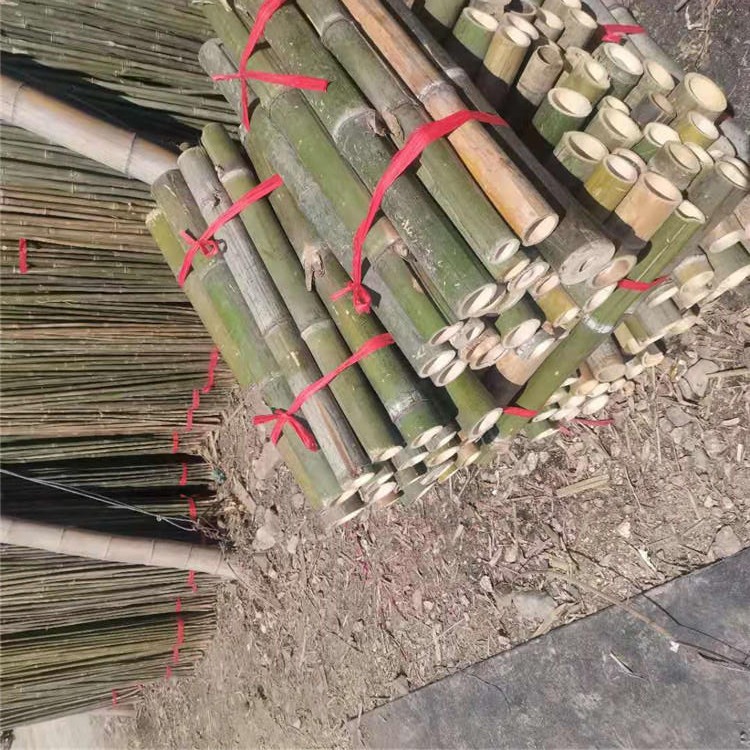 扫帚柄用竹竿 1米1.3米 1.4米长毛竹梢可定制 量大从优图片