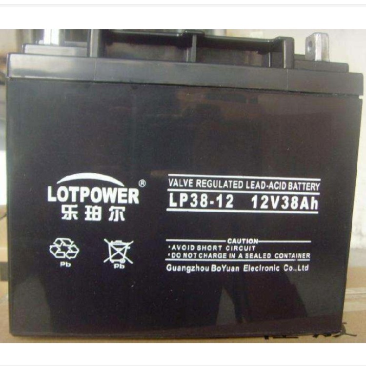 乐珀尔蓄电池LP38-12 乐珀尔蓄电池12V38AH 工业备用UPS电源专用 铅酸蓄电池 参数及报价图片