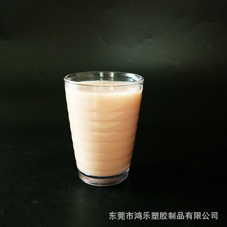 厂家直销12oz塑料杯AS透明螺纹塑胶杯亚克力果汁饮料杯创意广告杯示例图9