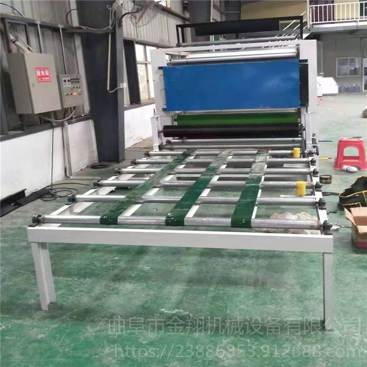 pvc膜贴纸机厂家直销 金翔板材PUR平贴机 密度板pvc膜贴纸机