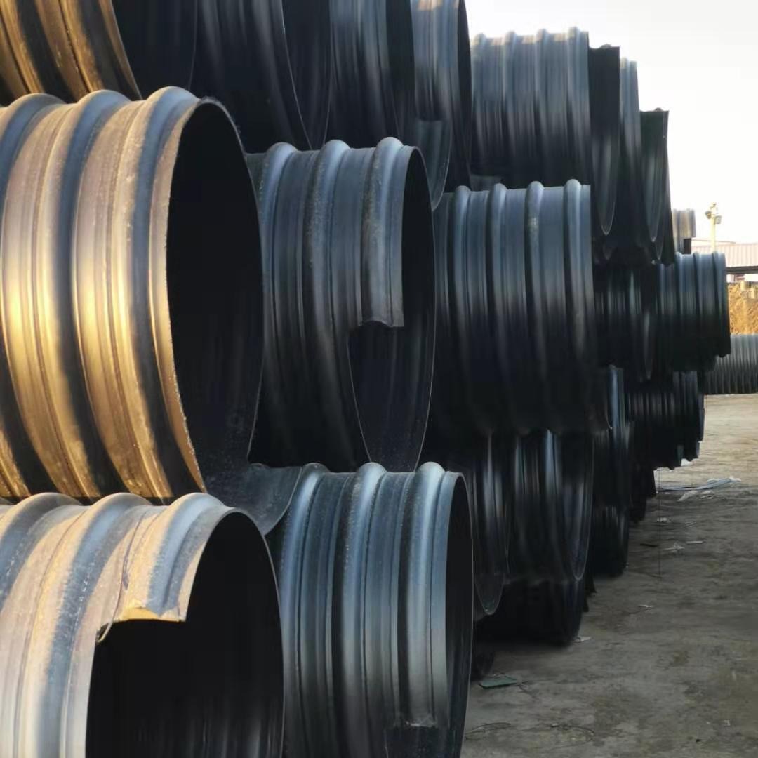 PE钢带增强螺旋排污管 高品质HDPE钢带波纹管规格齐全