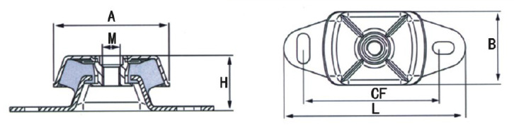橡胶减震器 发动机电机水泵空调减震器 减震垫减震脚避震垫减振器示例图4