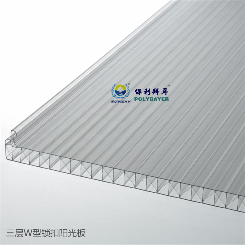 上海地区二层中空阳光板厂家透明10mm耐力板锁扣板车棚雨棚配件示例图95