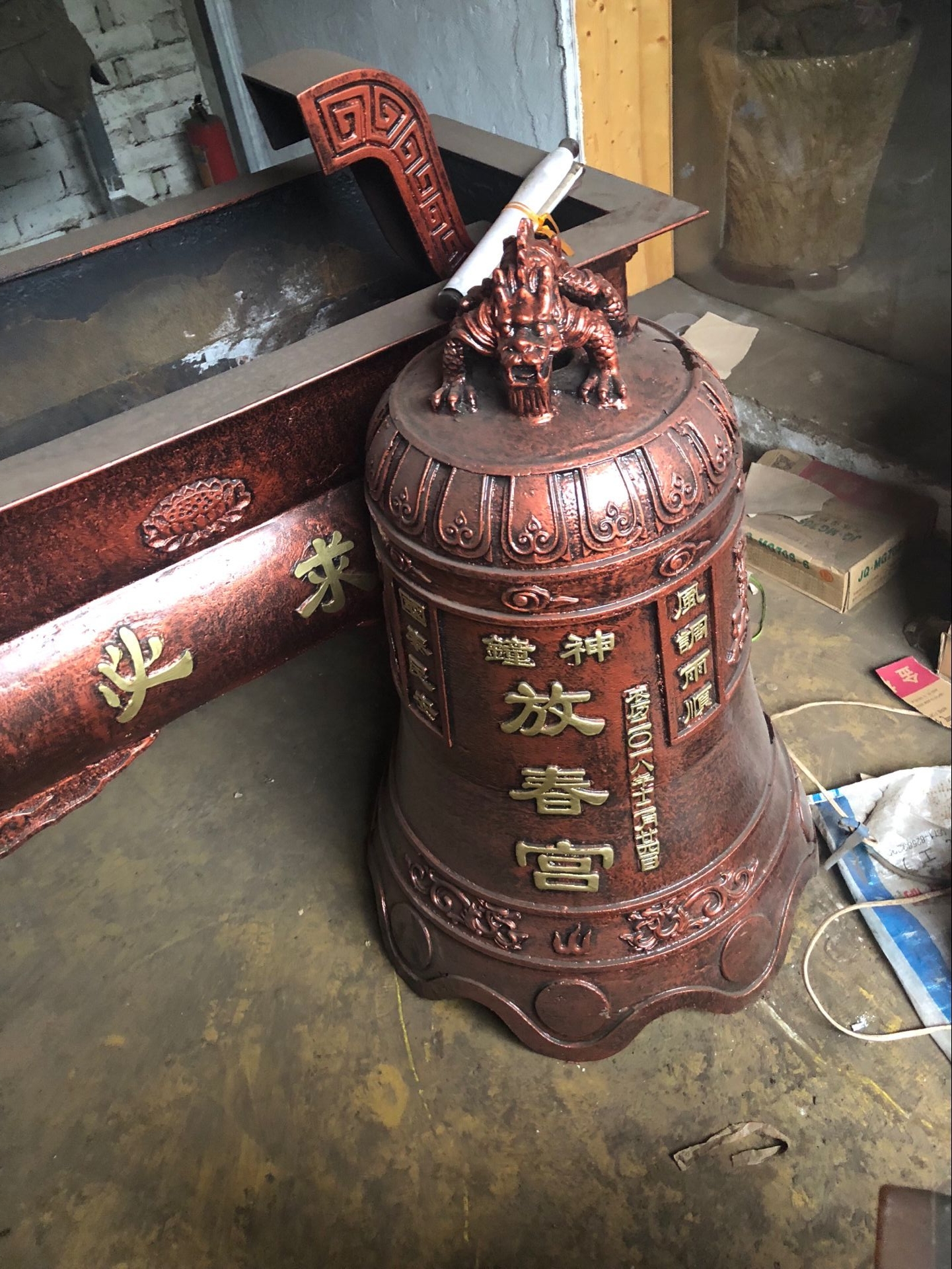 铁钟，温州慈宏法器生产铸造祠堂铁钟，历代仿古铁钟，钟楼铁钟