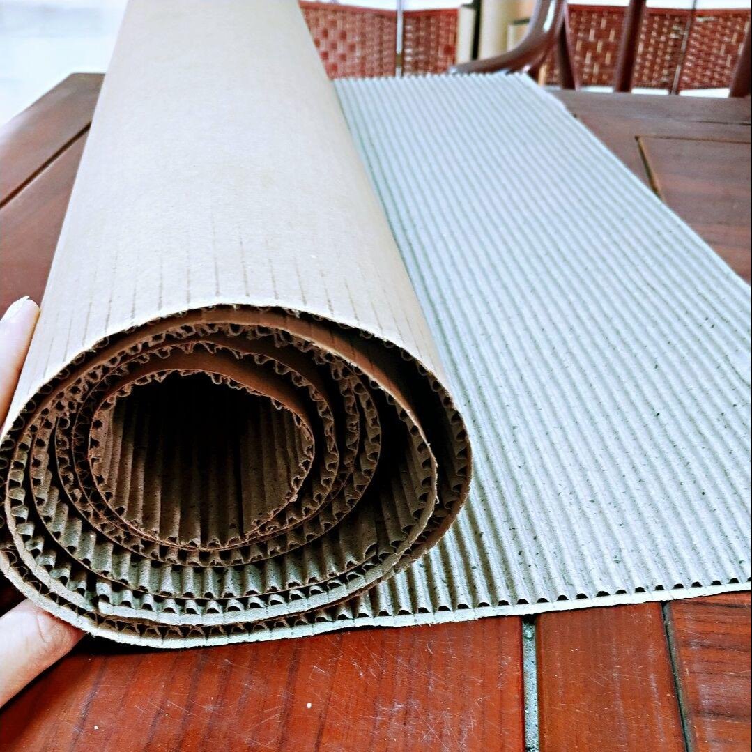 装修铺地板保护纸皮 双层瓦楞纸 见坑瓦楞纸 装修工程保护卷纸 60个平方一卷 纸皮卷