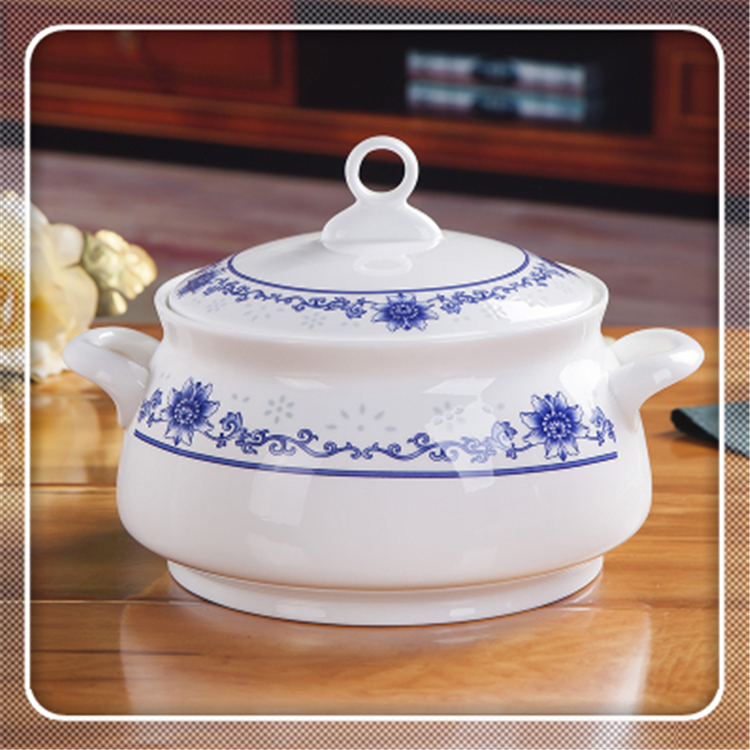 中式陶瓷餐具碗碟套装  骨瓷保鲜碗套装 56头骨瓷餐具批发定做