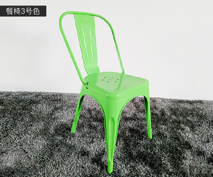厂家批发主题餐厅餐椅金属酒吧椅铁皮椅北欧风格餐厅椅子支持定制示例图5