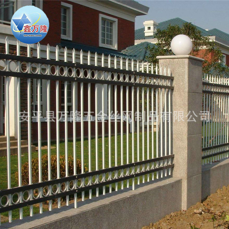 围墙锌钢栅栏别墅锌钢护栏 校园护栏 安全防护围栏示例图8