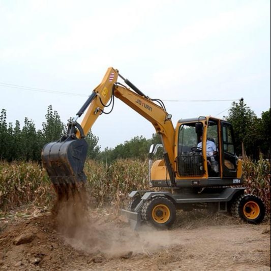 抓甘蔗 抓木头用的小型轮式挖掘机  久鼎源7吨左右的小挖机