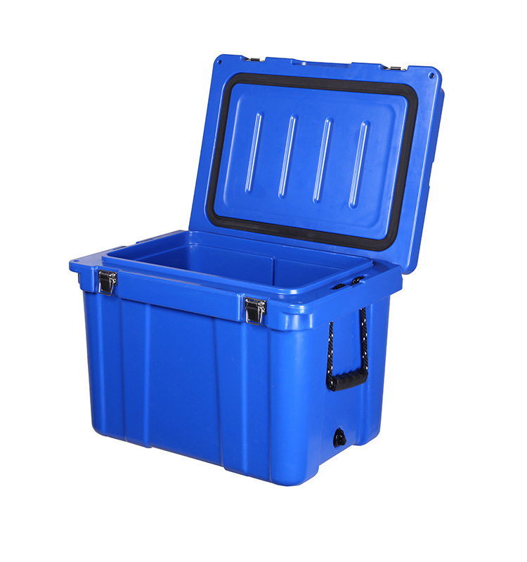 蓝色大理石色加厚PE滚塑保温箱 干冰专用存储保温箱 厂家直销包邮示例图5