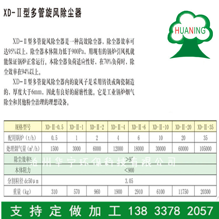 旋风除尘器的优点和缺点 沧州华宁环保旋风除尘器生产厂家示例图14