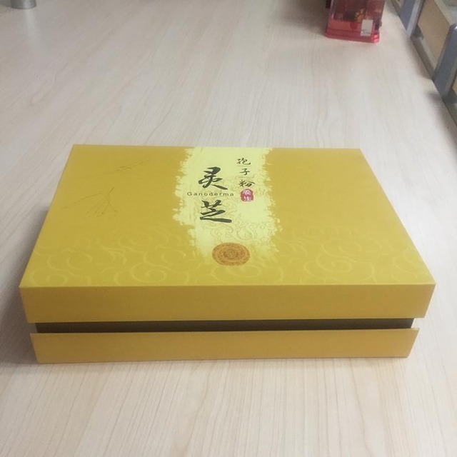 灵芝礼品盒 纤维板孢子粉盒厂家定做食品包装盒图片