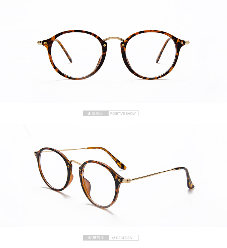 新款文艺风男士眼镜框复古全框可爱眼镜架学生可配近视潮平光眼镜示例图22