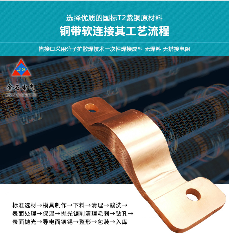 新品铜箔软连接 大电流定制铜带软连接 现货示例图3
