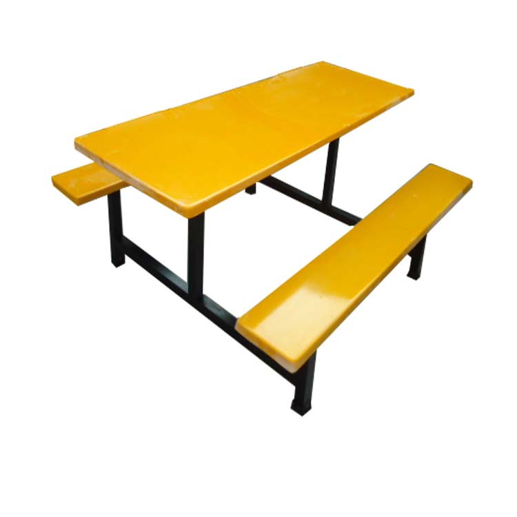 厂家直销8人玻璃钢长条凳连体餐桌椅可定制示例图28