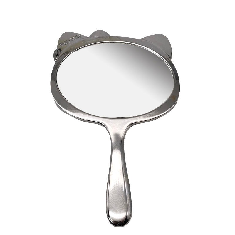 便携手持化妆镜可爱卡通金属手柄镜子通过ISO认证工厂定制美妆礼品手拿梳妆镜子