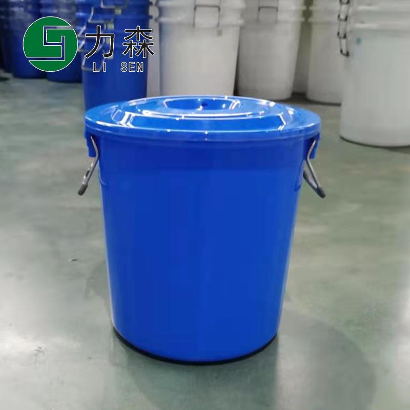 武汉酒店工厂圆环卫桶塑料水桶江苏力森厂家直销批发厨余垃圾桶图片