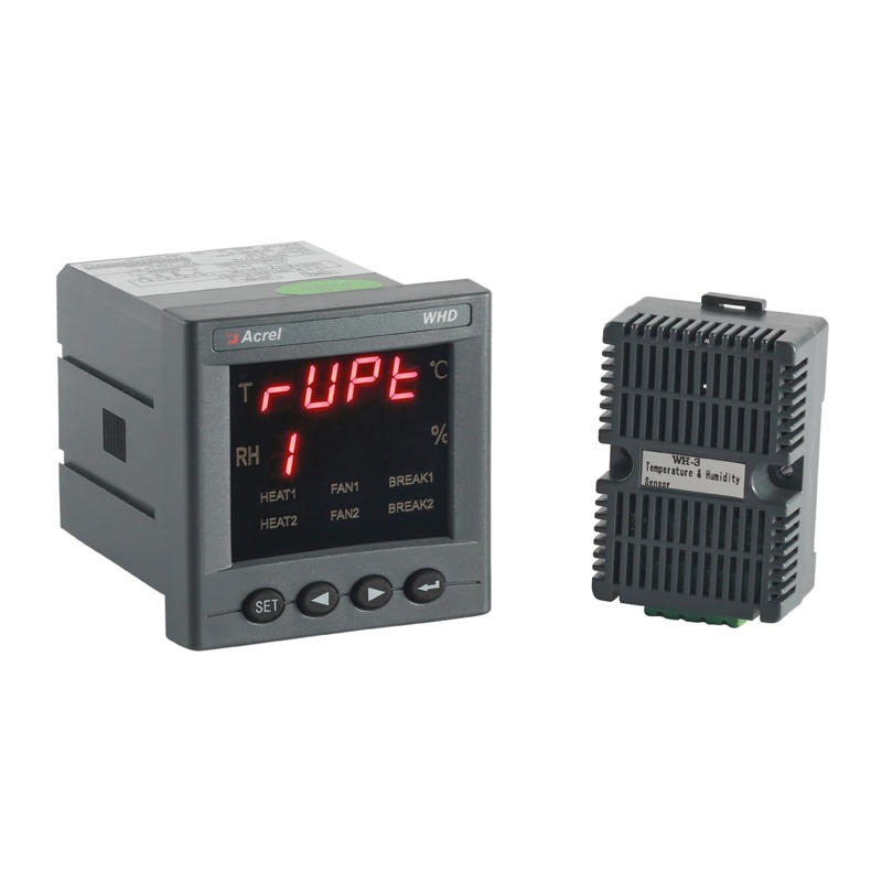 安科瑞 面框72乘72mm WHD72-11 测量并显示1路温度 1路湿度 智能型温湿度控制器
