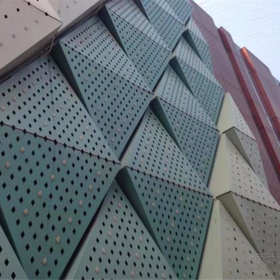 苏州六角形 圆孔铝扣板  电器广告招牌2.0厚铝 厂家定做 板异型铝单板 双曲板