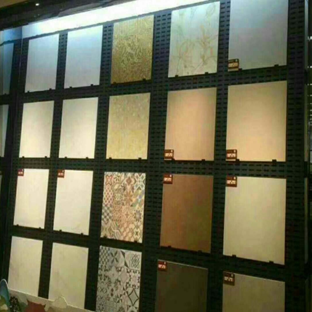 迅鹰陶瓷展示架冲孔板  方孔瓷砖铁展架  苏州市陶瓷瓷砖展板架子