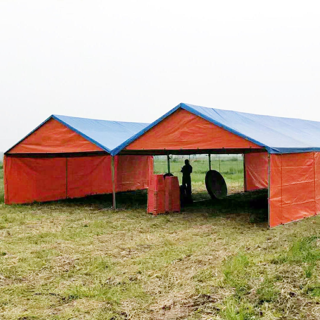 山西婚宴客棚酒席帐篷6×6米价格工程帐篷