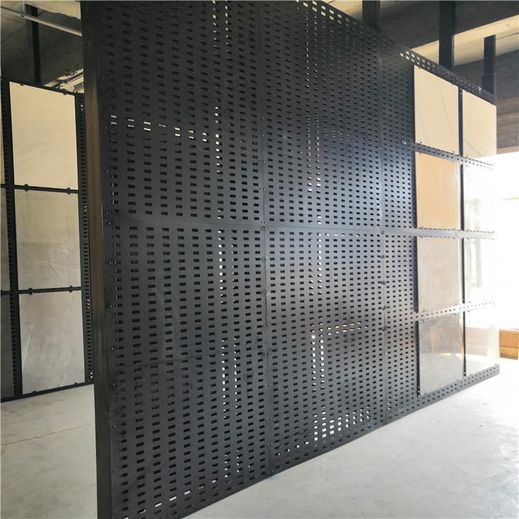 迅鹰瓷砖展示架   上海800600瓷砖展板   濮阳金属洞孔板展架