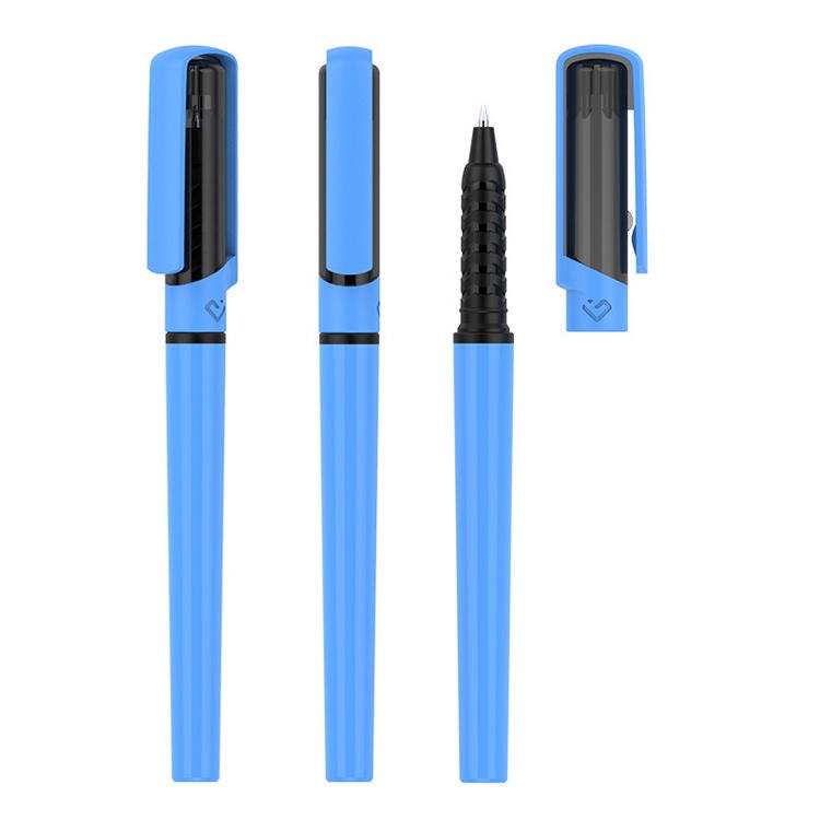 塑料广告中性笔 0.5mm黑色水笔logo免费设计图片
