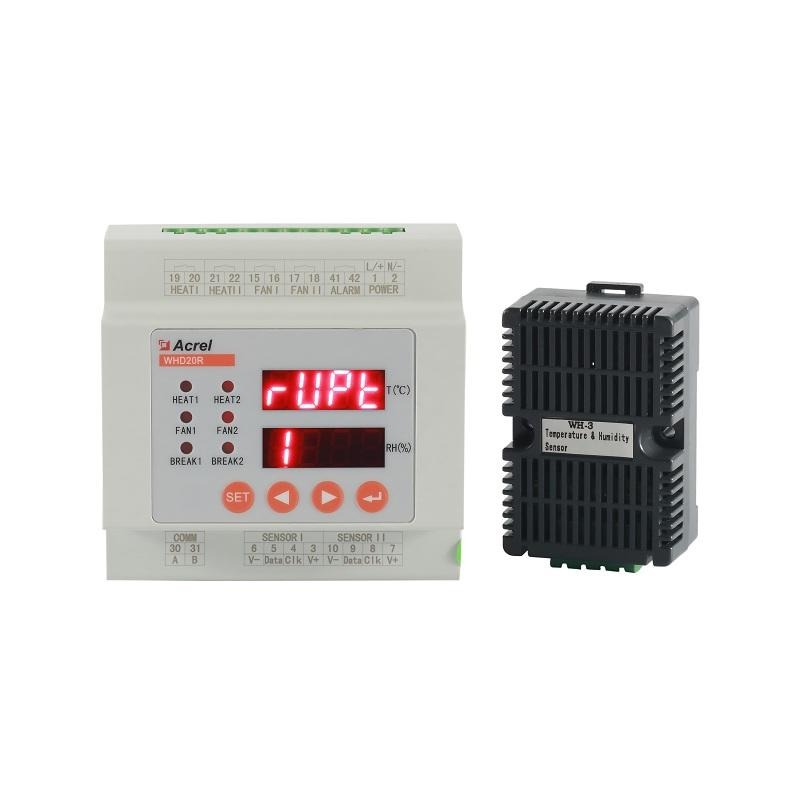 安科瑞WHD20R-11智能温湿度控制器替代WHD10R-11升级款电气柜降温凝露控制加热器升温除湿风扇可选多回路控温