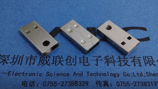 USB A公外壳 黑骨架黑胶体铁壳长：25.4，宽：12.0，高：4.50