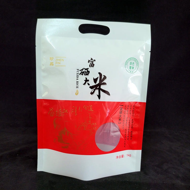 亚磊塑业 2.5kg5kg大米包装袋 真空食品包装袋 手提大米包装袋图片